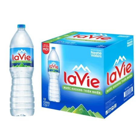 Thùng 12 chai nước khoáng Lavie 1.5L