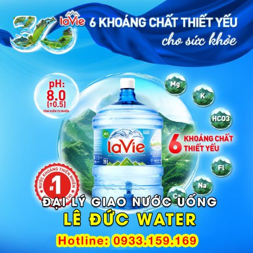 Nước khoáng LaVie 19L bình có vòi