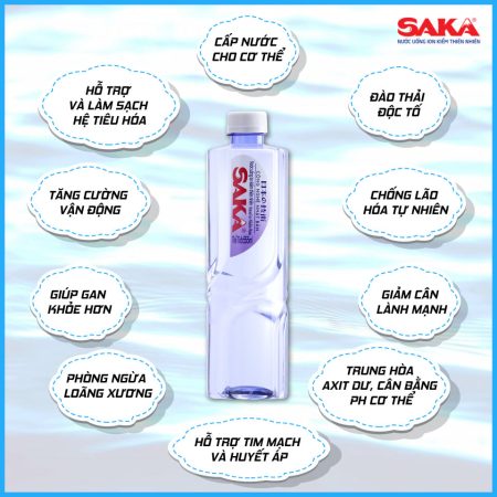 Nước ion kiềm Saka 555ml