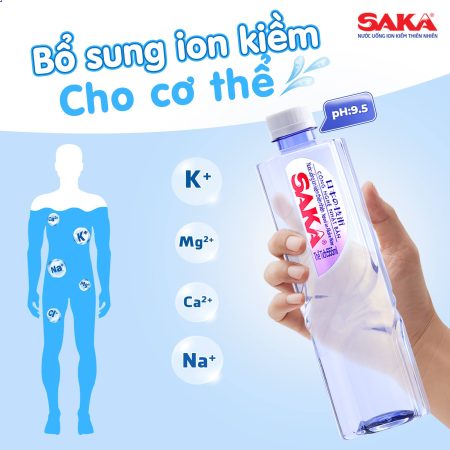 Nước ion kiềm Saka 555ml