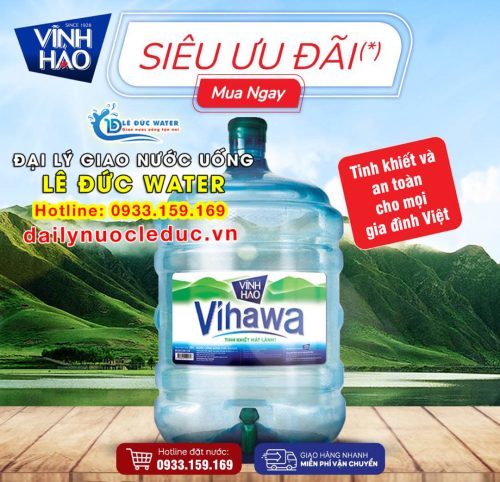 Nước tinh khiết Vihawa chính hãng Vĩnh Hảo