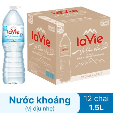 Nước LaVie 1.5L vị dịu nhẹ