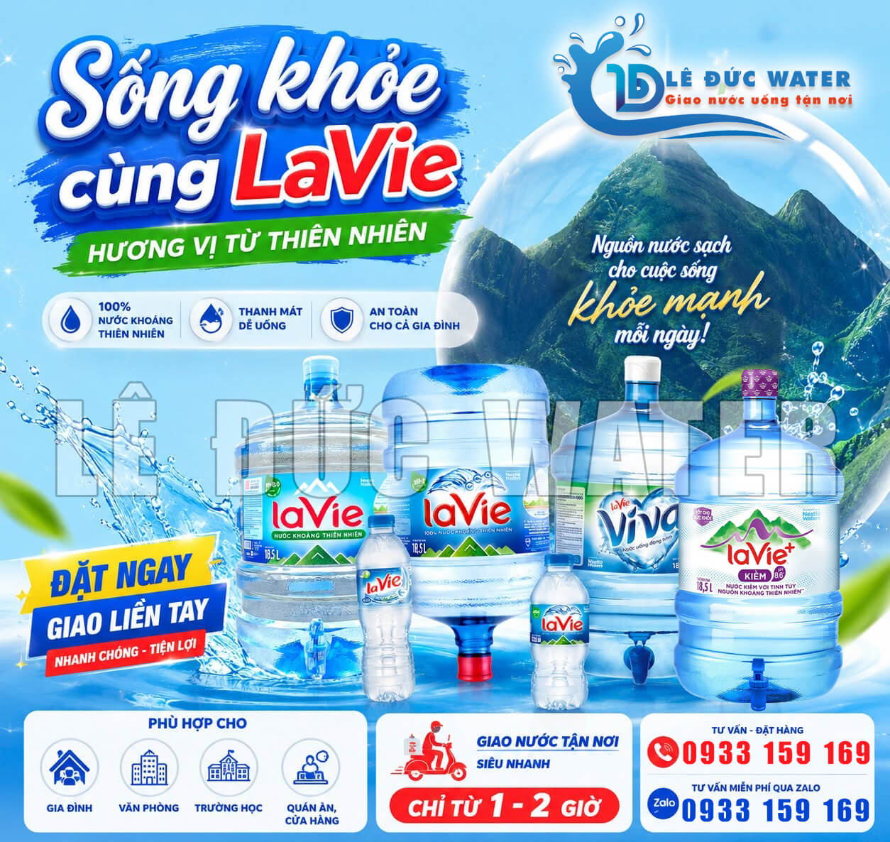 Đại Lý Nước LaVie Tại TPHCM Chính Hãng, Giao Nhanh Siêu Tốc Từ Lê Đức Water