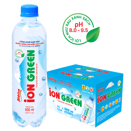 Nước suối Ion Green 500ml (thùng 24 chai)